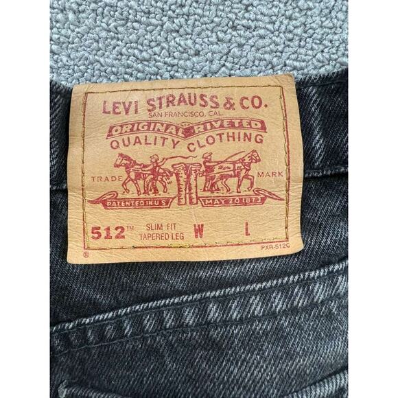 Vintage 90 Levis Jeans Women 25 Black 512 Slim Tapered Leg Cotton Canada Made - Picture 3 of 9